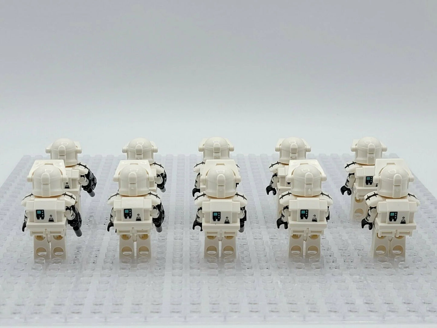 10 x White Squad Clone Commando custom Star Wars Minifigure