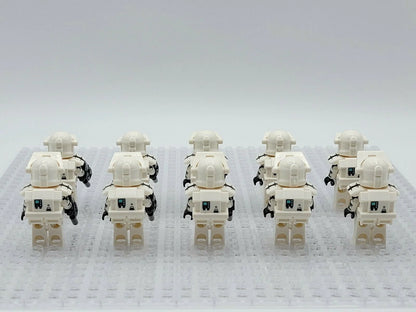 10 x White Squad Clone Commando custom Star Wars Minifigure
