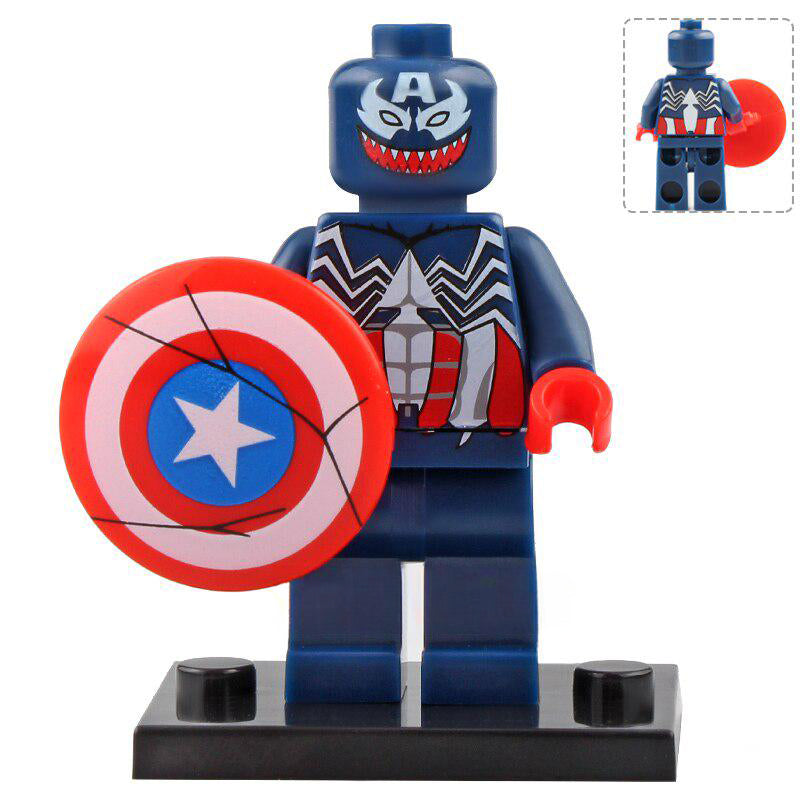 Symbiote Captain America Custom Marvel Superhero Minifigure1