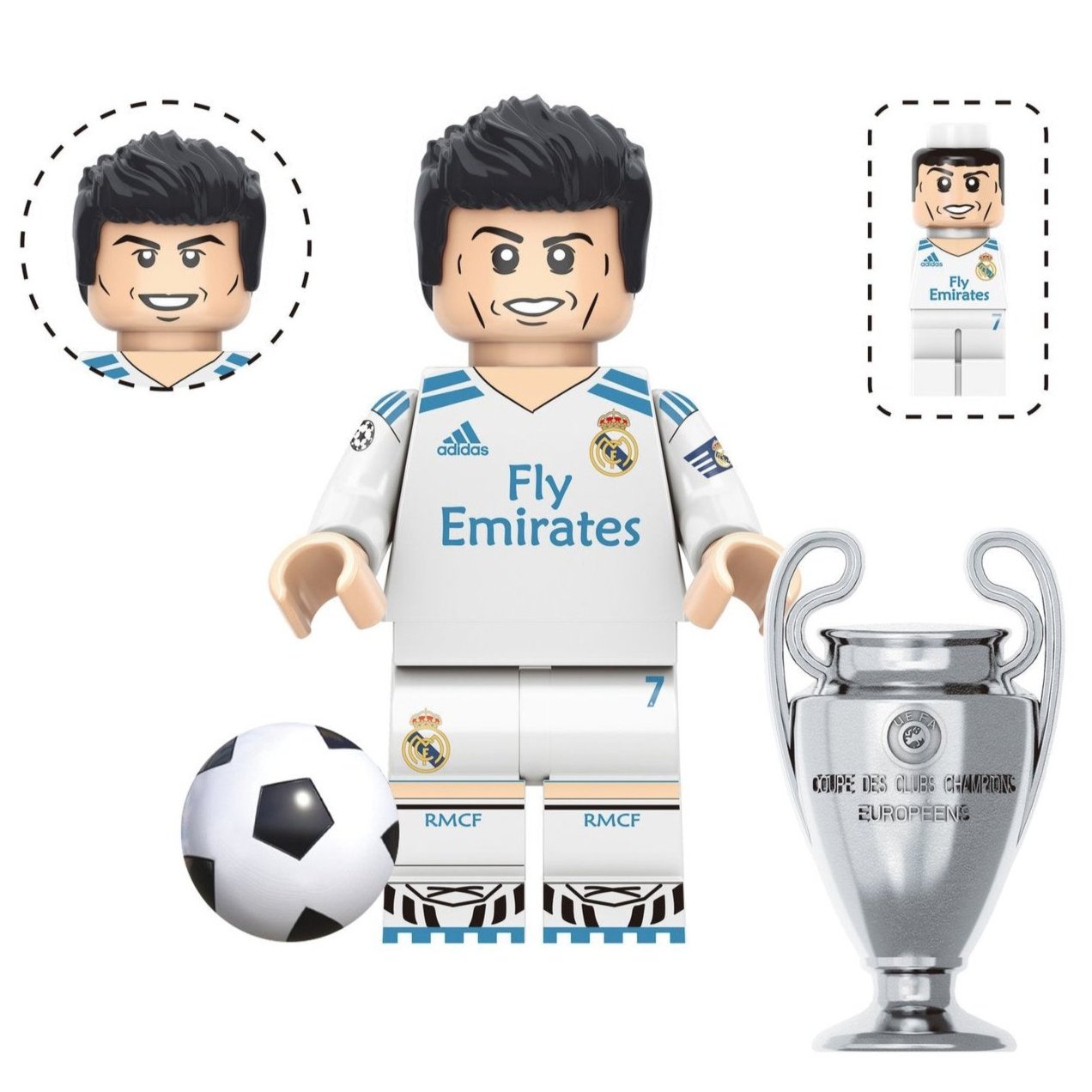 Cristiano Ronaldo (Real Madrid) Custom Football Player Minifigure1