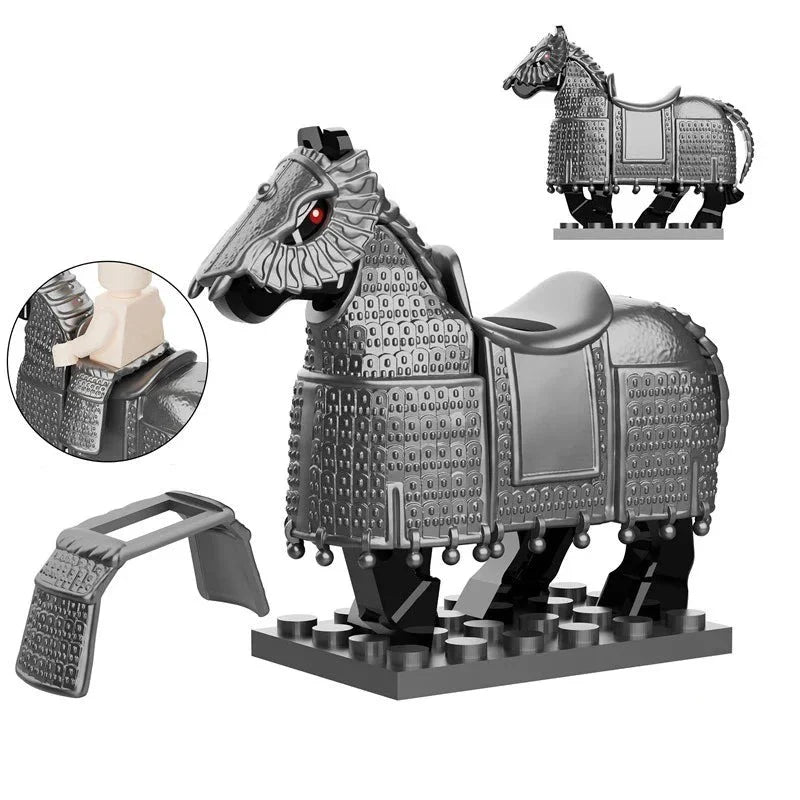 Medieval Armored Warhorse Custom Minifigure1