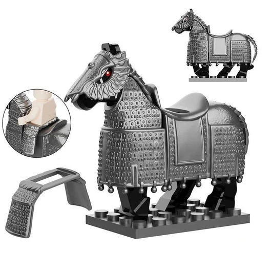 Medieval Armored Warhorse Custom Minifigure1