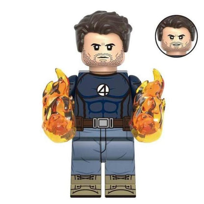 Human Torch (Fantastic Four) Custom Marvel Superhero Minifigure2
