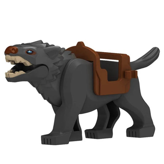 Dark Grey Wolf Custom Lord of the Rings Minifigure1
