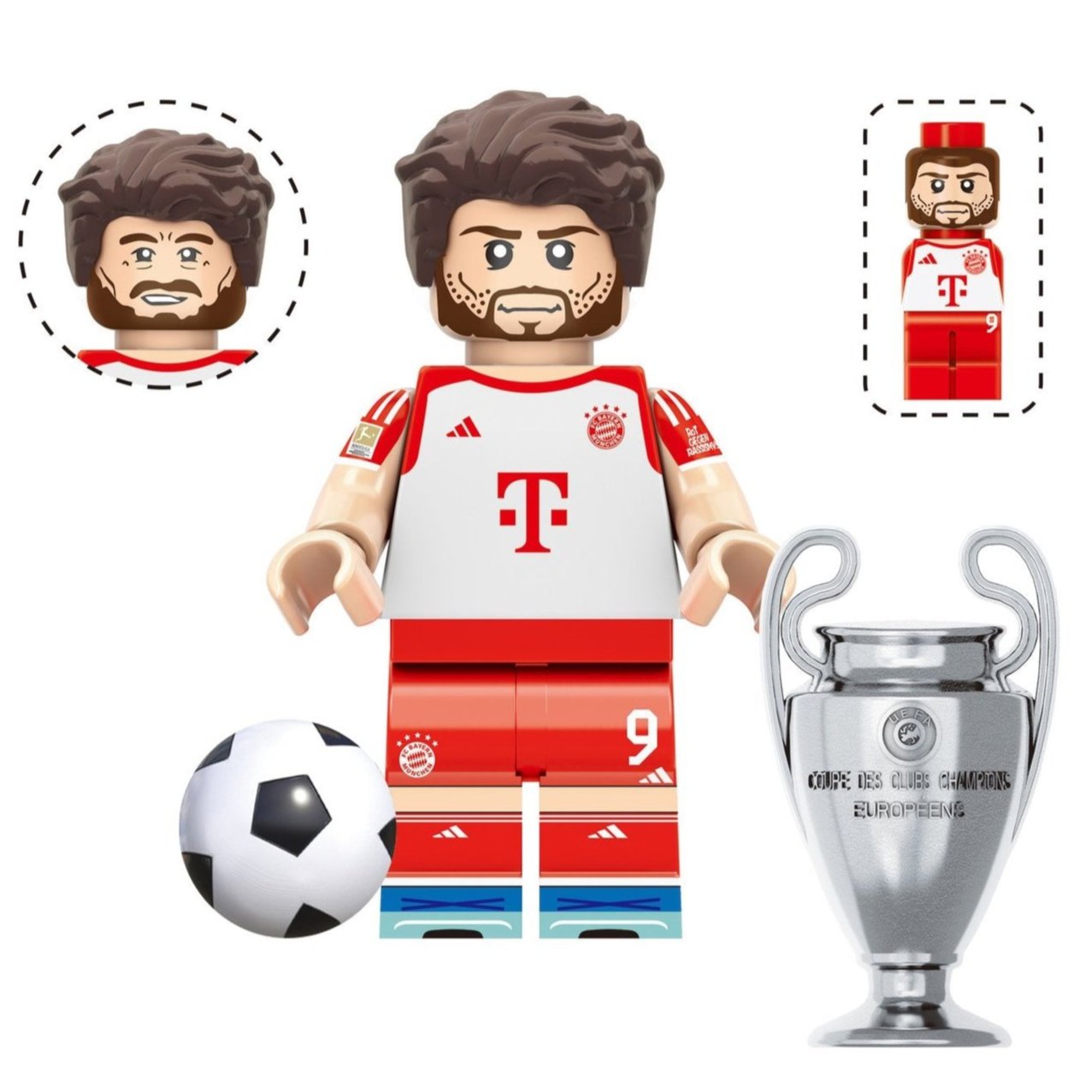 Harry Kane (FC Bayern Munich) Custom Minifigure Football Player1