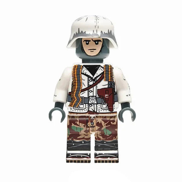 Machine Gunner From German military snow Soldier Custom Minifigure1