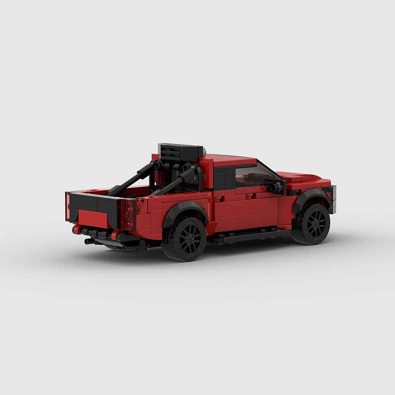 Ford Ranger Red Pickup Truck Custom Car MOC4