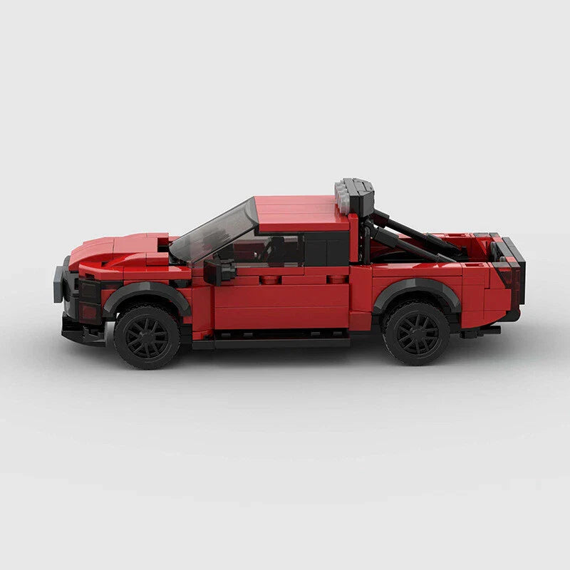 Ford Ranger Red Pickup Truck Custom Car MOC3