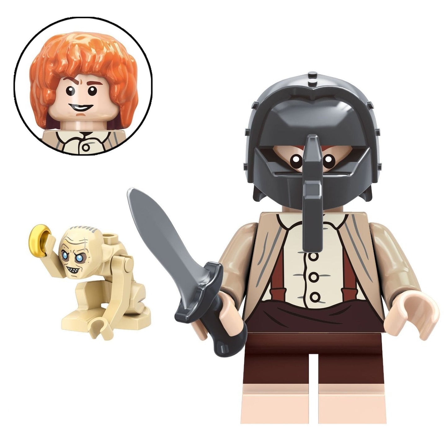 Samwise Gamgee (Orc Helmet) Custom Lord of the Rings Minifigure1