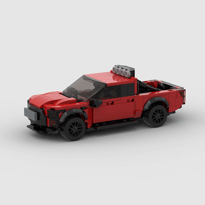 Ford Ranger Red Pickup Truck Custom Car MOC1
