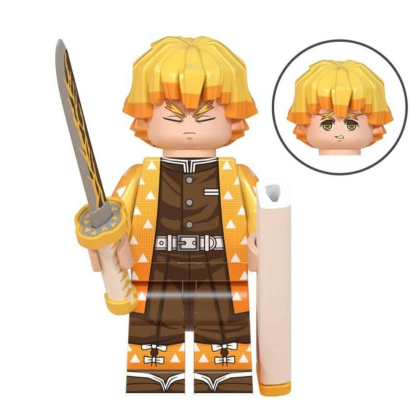 Zenitsu Agatsuma From Demon Slayer Custom Anime Minifigure1