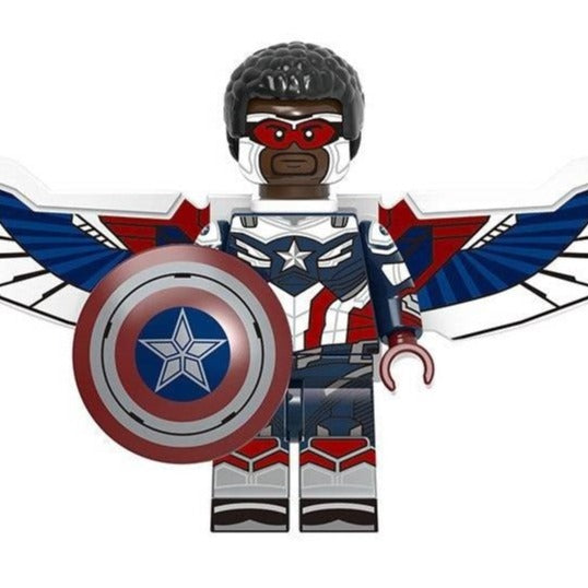 Captain America (Sam Wilson) Custom Marvel Superhero Minifigure1