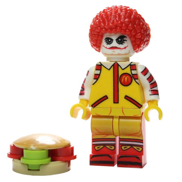 Joker X Ronald McDonald Fast Food Clown Minifigure1
