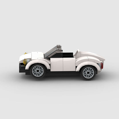 White Convertible Car Custom Car MOC5