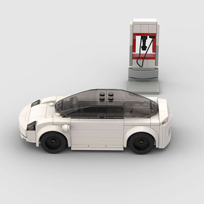 Tesla Model 3 (with Charger) Custom Car MOC2