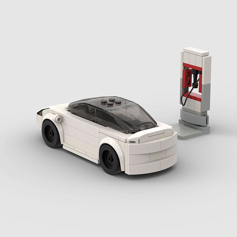 Tesla Model 3 (with Charger) Custom Car MOC3