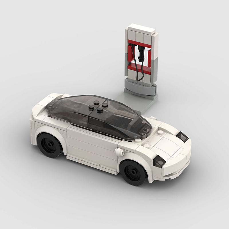 Tesla Model 3 (with Charger) Custom Car MOC7