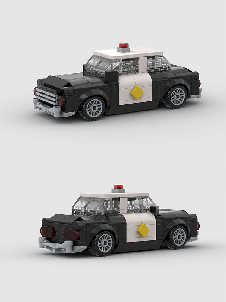 Vintage Police Car Custom Car MOC8