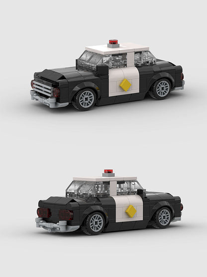 Vintage Police Car Custom Car MOC8