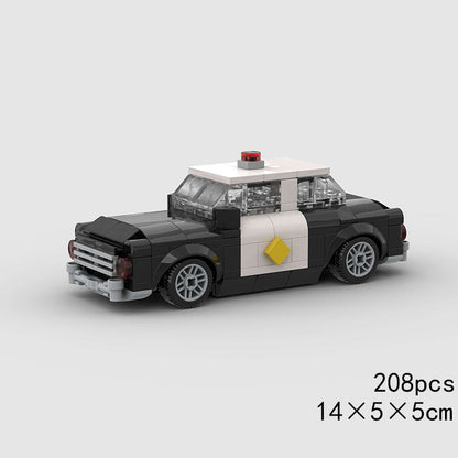 Vintage Police Car Custom Car MOC9