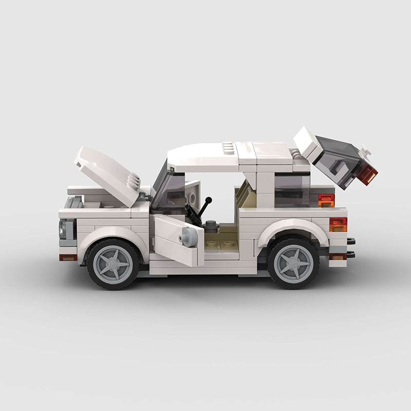 White SUV Truck Custom Car MOC