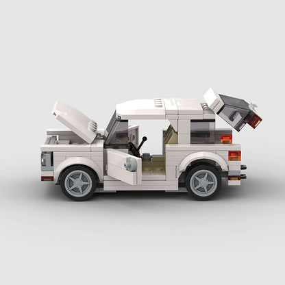White SUV Truck Custom Car MOC