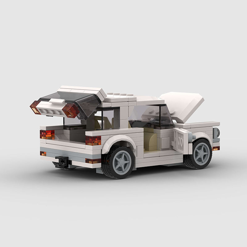 White SUV Truck Custom Car MOC