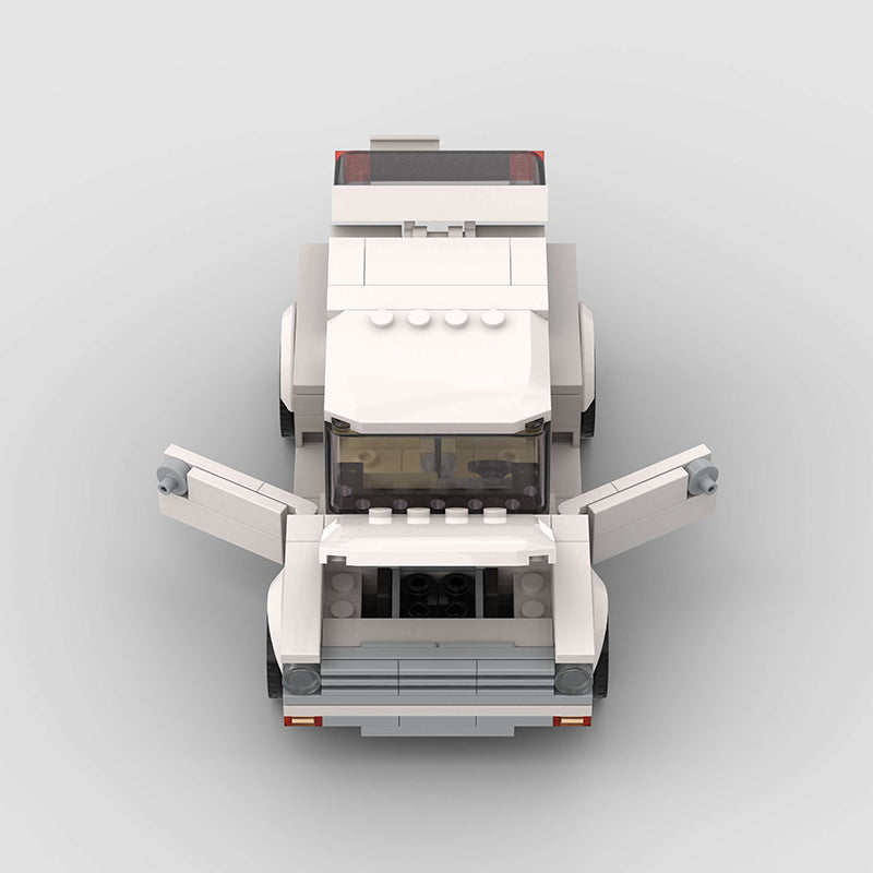 White SUV Truck Custom Car MOC