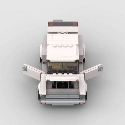 White SUV Truck Custom Car MOC