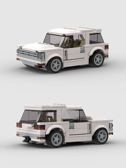 White SUV Truck Custom Car MOC