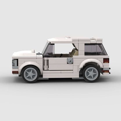 White SUV Truck Custom Car MOC