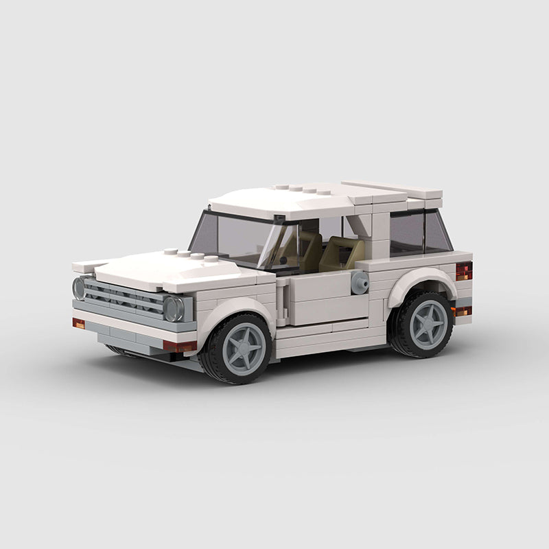 White SUV Truck Custom Car MOC