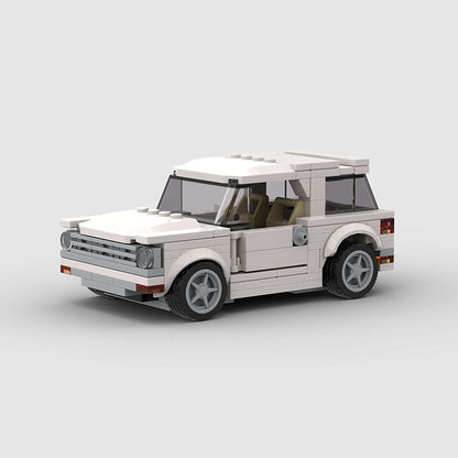 White SUV Truck Custom Car MOC