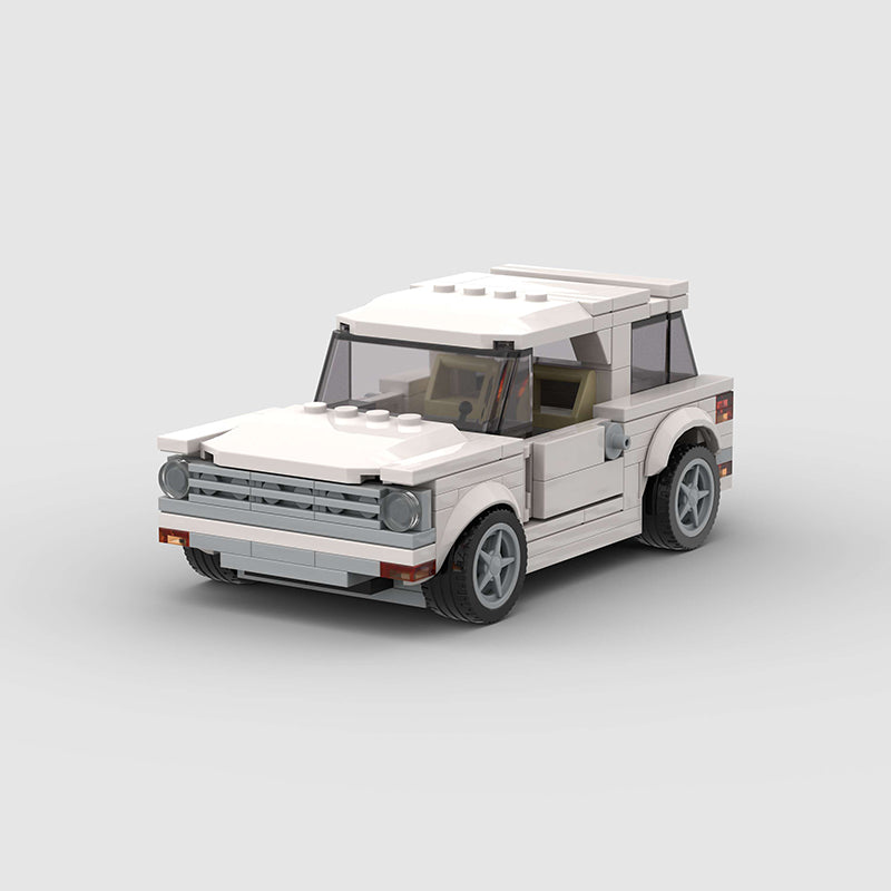 White SUV Truck Custom Car MOC