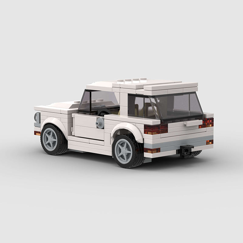 White SUV Truck Custom Car MOC