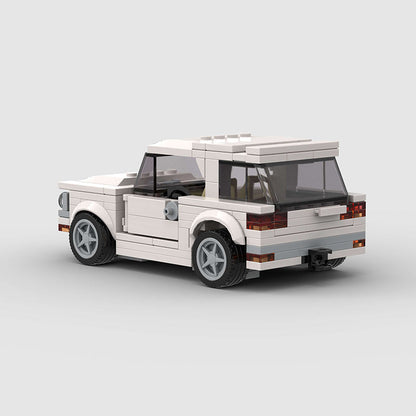 White SUV Truck Custom Car MOC