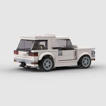 White SUV Truck Custom Car MOC