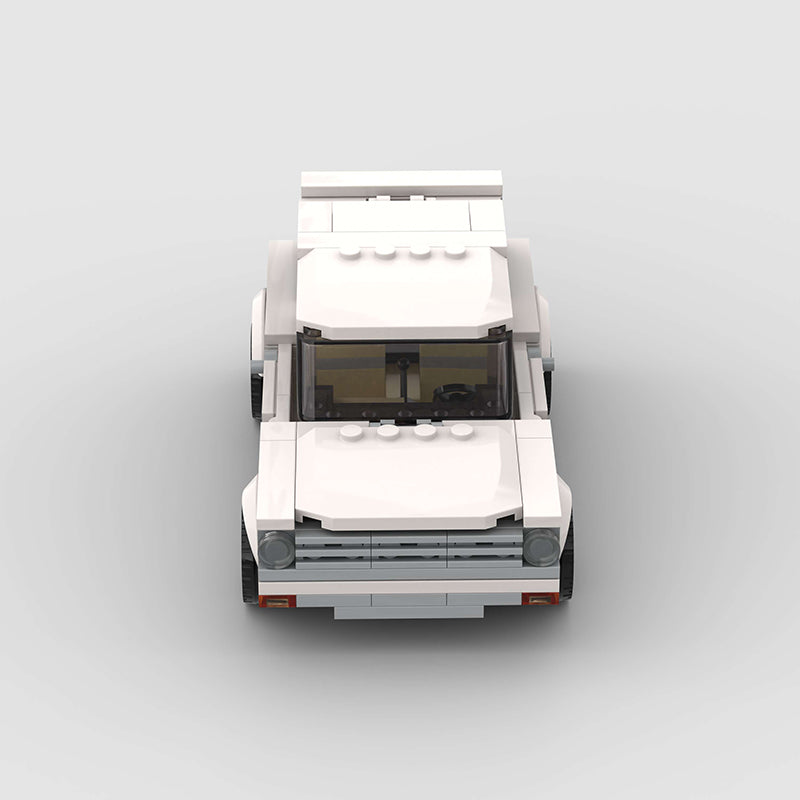 White SUV Truck Custom Car MOC
