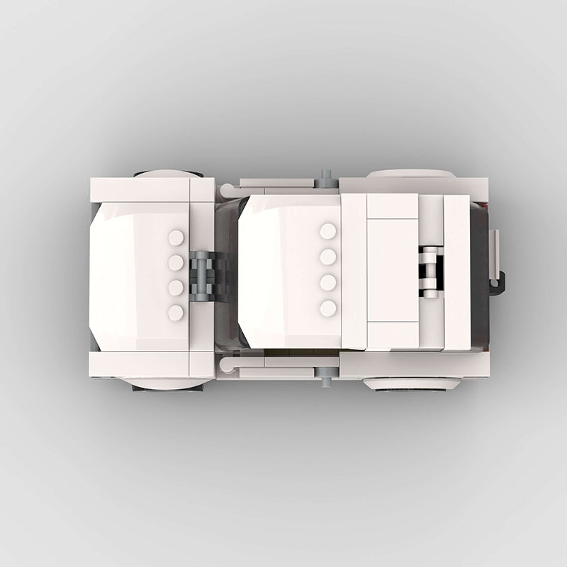 White SUV Truck Custom Car MOC