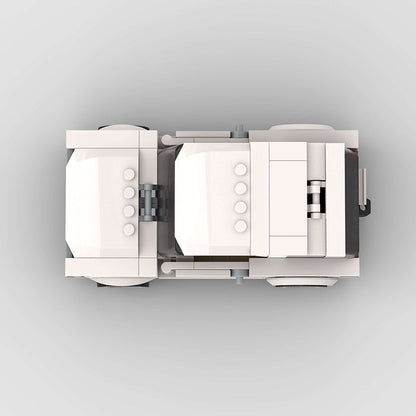 White SUV Truck Custom Car MOC