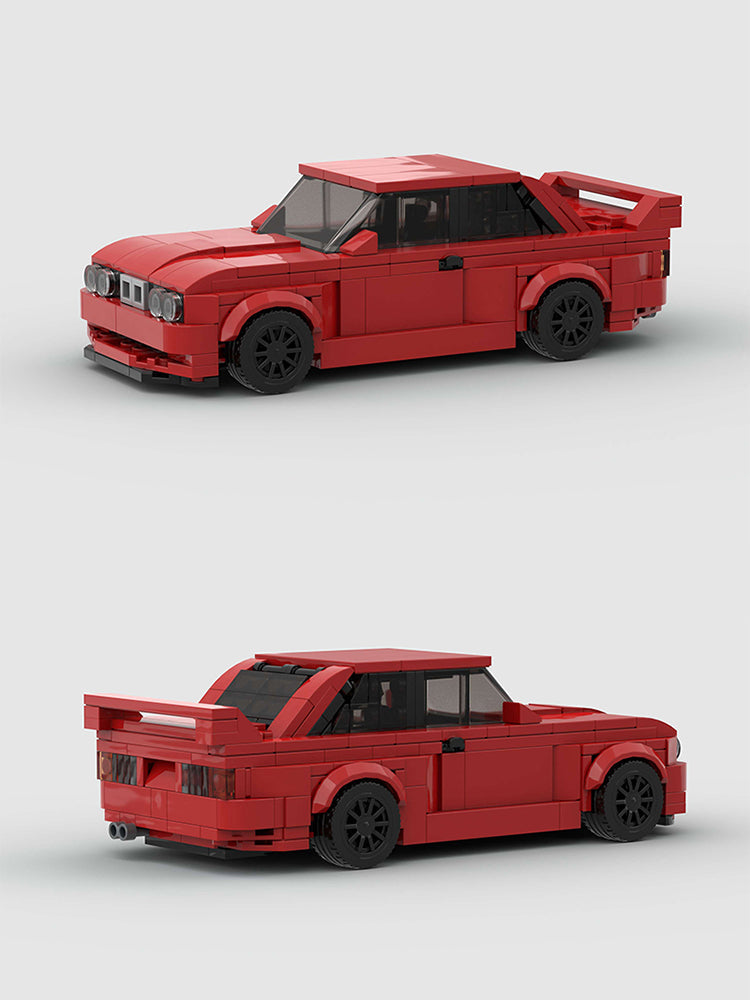 BMW E30 Red Custom Car MOC5