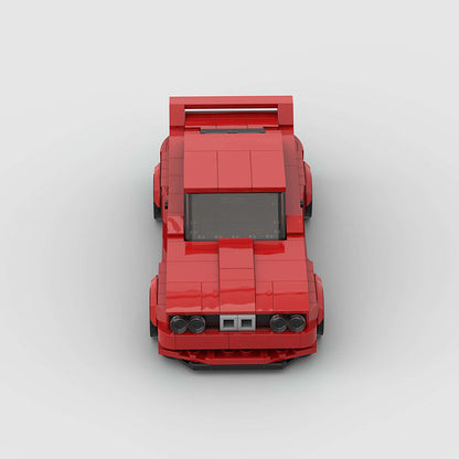 BMW E30 Red Custom Car MOC7