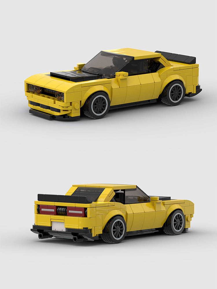 Dodge Challenger Yellow Custom Car MOC9