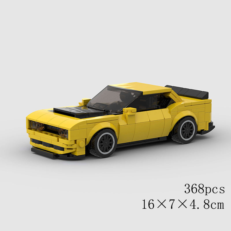 Dodge Challenger Yellow Custom Car MOC10
