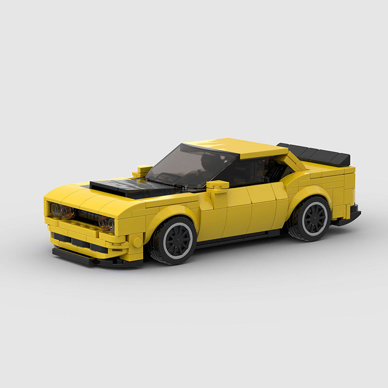 Dodge Challenger Yellow Custom Car MOC2
