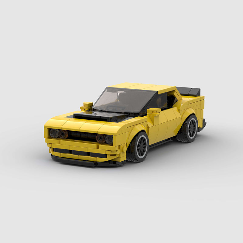 Dodge Challenger Yellow Custom Car MOC1