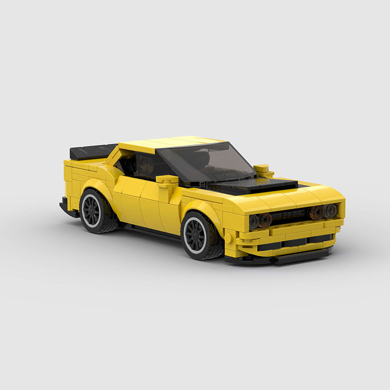Dodge Challenger Yellow Custom Car MOC3