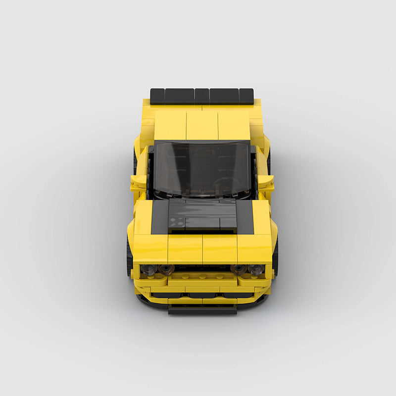 Dodge Challenger Yellow Custom Car MOC7