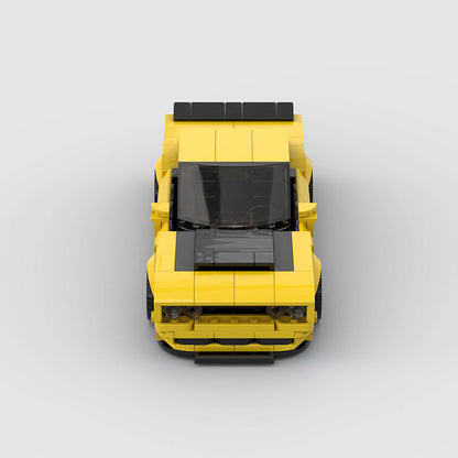 Dodge Challenger Yellow Custom Car MOC7