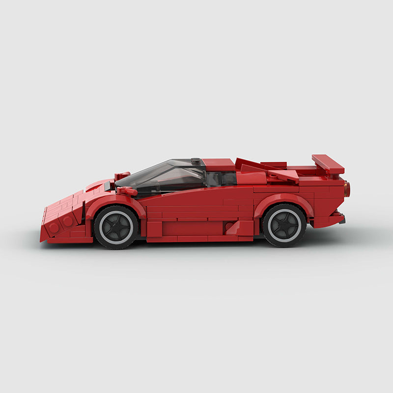 Lamborghini Countach Classic Red Custom Car MOC5